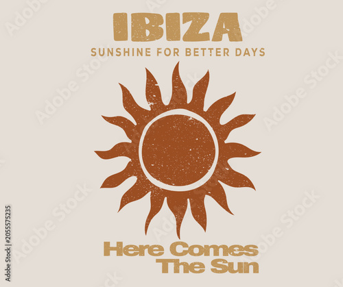 Cuadro en lienzo Ibiza, Here comes the sun