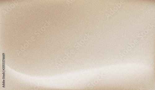 Abstract gradient milky brown beige and cream grainy texture background features a smooth flowing liquid wave for a neutral minimalist commercial backdrop.