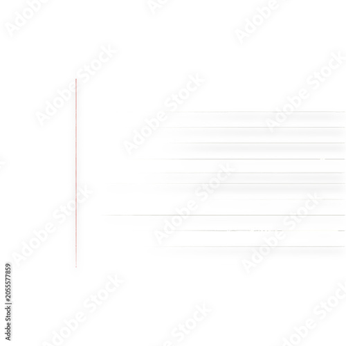 Torn lined paper edge with red vertical line on black background, torn paper