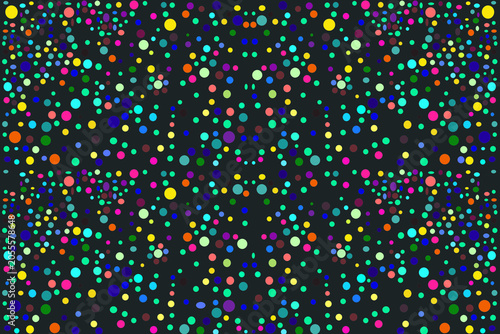 Abstract background featuring colorful circles of different sizes arranged on a clean plain backdrop. Modern geometric design with vibrant colors, perfect for wallpapers, presentations, web banners, s
