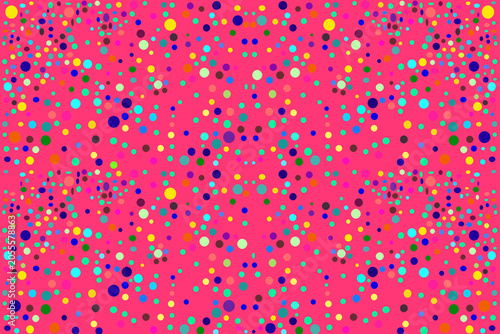 Abstract background featuring colorful circles of different sizes arranged on a clean plain backdrop. Modern geometric design with vibrant colors, perfect for wallpapers, presentations, web banners, s