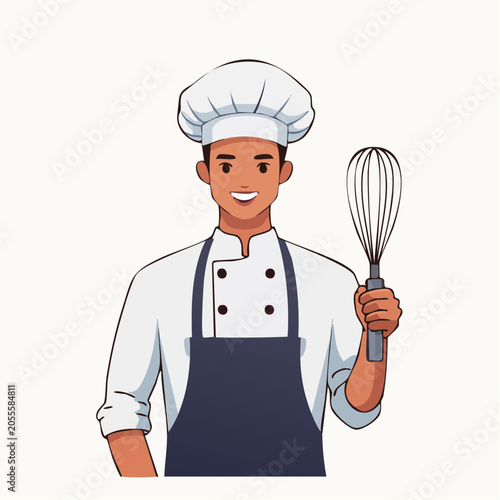 Chef Holding a Whisk