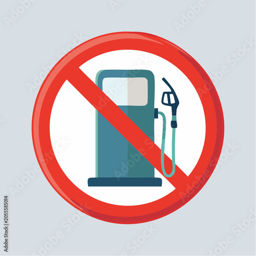 No Gas Station Sign
