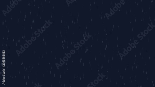 Heavy Rain Falling Animation On Dark Blue Background Continuous Droplets For Weather Effects And Moody Atmospheric Overlays