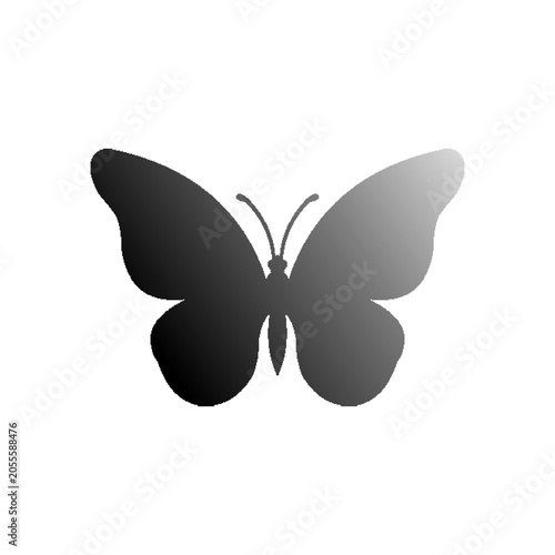 Elegant Black Butterfly Silhouette Vector, Minimalist Insect Icon for Tote Bag, Fashion Print and Decorative Design