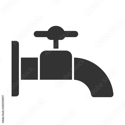 black silhouette faucet icon