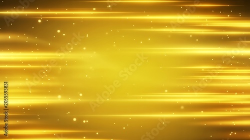 Golden Light Trails with Sparkling Particles