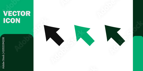 Minimalist digital cursor arrow icons for web design and user interfaces