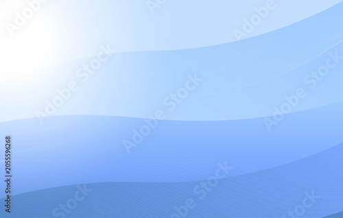 Abstract Blue Background With Blur And Sunlight