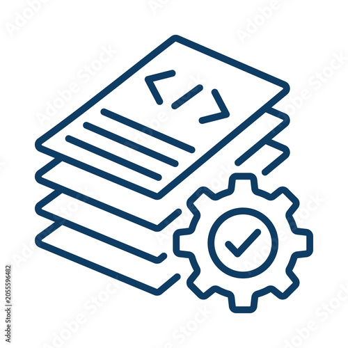 Cuadro en lienzo Code optimization icon isolated on transparent background