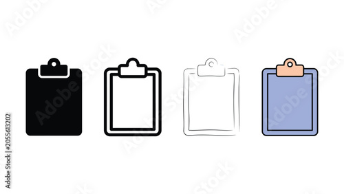 Medical clipboard healthcare form icon editable stroke vector