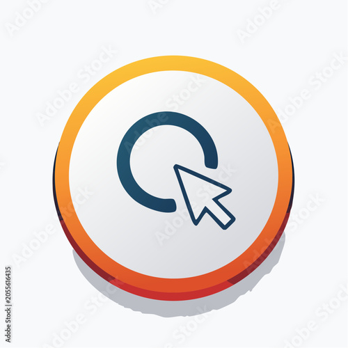 Click Cursor Icon with Refresh Symbol
