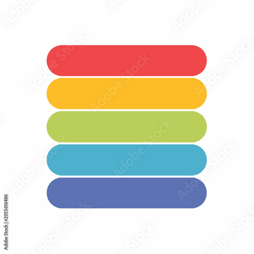 Colorful Horizontal Bars with Rounded Corners