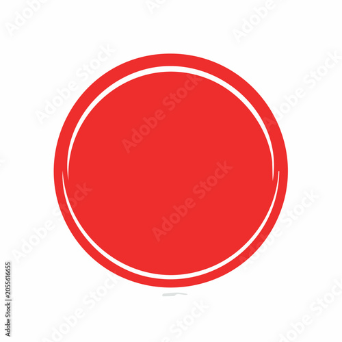 Red Circle with White Outline