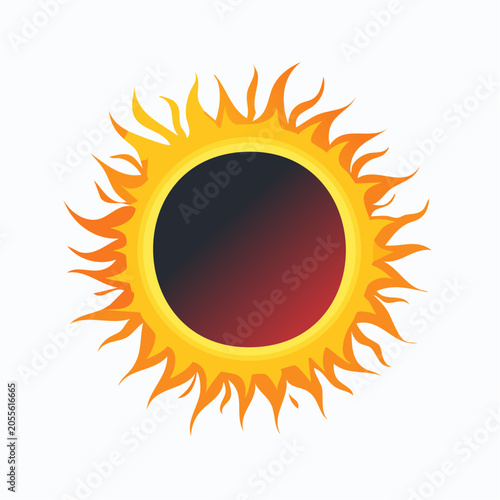 Stylized Illustration of a Solar Eclipse
