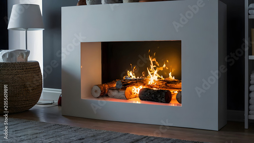 fireplace in the living room