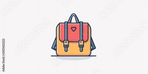 Backpack bag icon representing travel and education