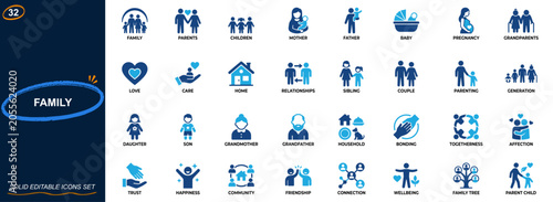 Canvastavla Family icon set
