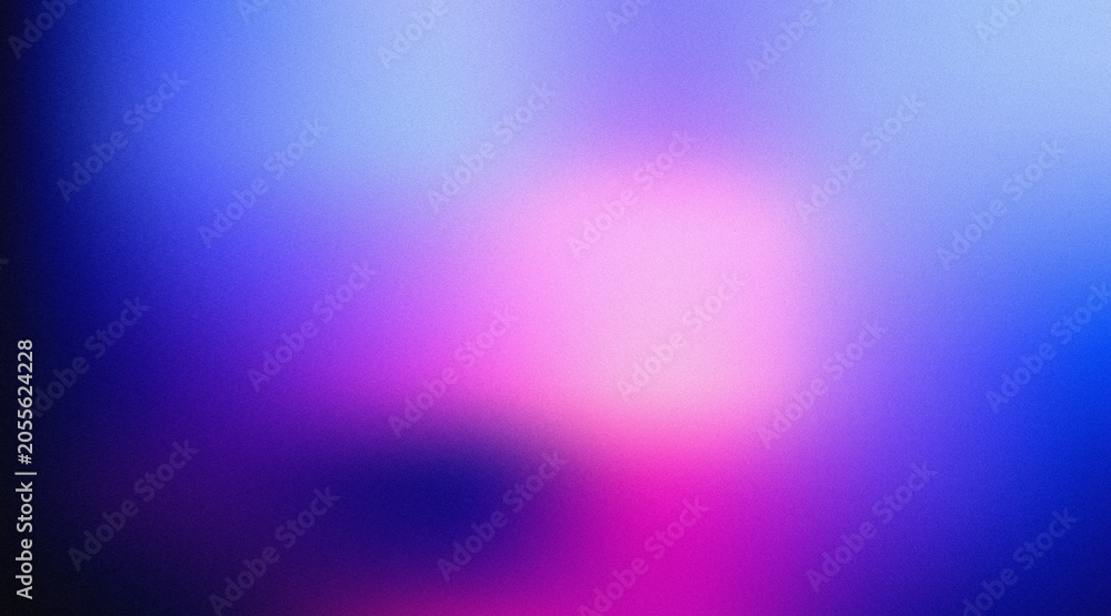 Obraz premium Abstract blurred background with soft purple and blue light gradients and grainy film texture