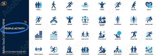 Foto People activity icon set