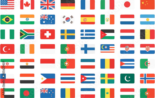 Collection of flags from around the world