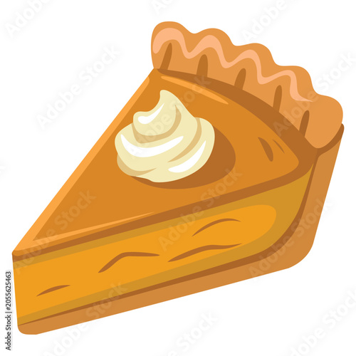 Fotografía Slice of pumpkin pie topped with whipped cream