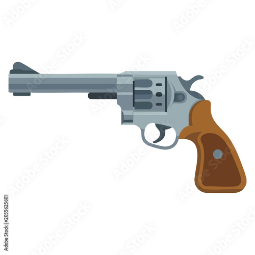Bild auf Leinwand Small gun illustration in vector style on white background
