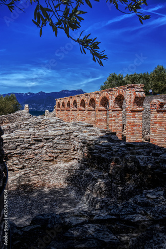 Roman ruins Grottoes of Catullus in Sirmione