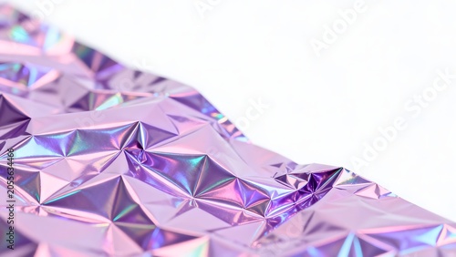 Purple reflective crumpled foil
