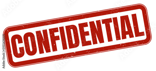 Confidential Red Vector Stamp Grunge Rubber Seal Mark Security Element