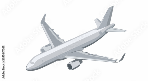Isometric Airplane Model Vector Illustration for Aviation and Travel Projects