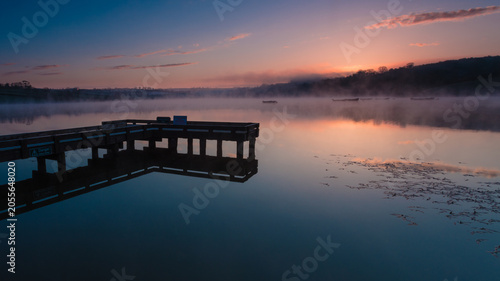 sunset on the lake
