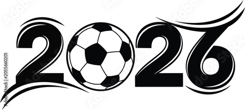 Foto 2026 fifa world cup champion logo with soccer ball world cup final 2026 official