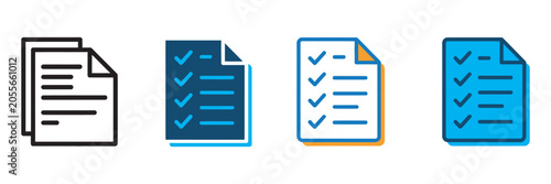 Photos Task icon set, multiple style collection for to do list, workflow management and