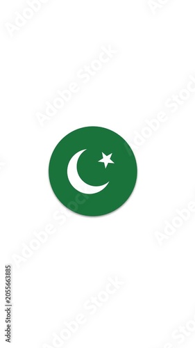 Pakistan Flag Button Icon Animation