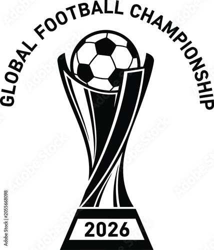 Cuadro en lienzo 2026 fifa world cup logo soccer ball championship trophy official branding