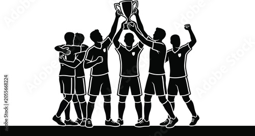 Fotografie 2026 fifa world cup champion team celebrating with trophy world football champio