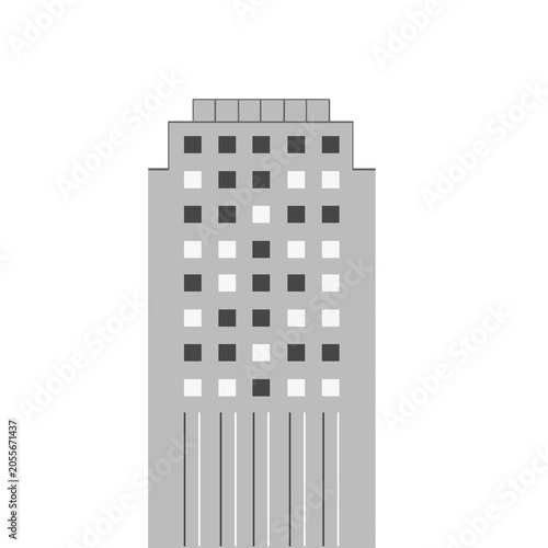 Building in flat style infographic isolated on transparent background.
