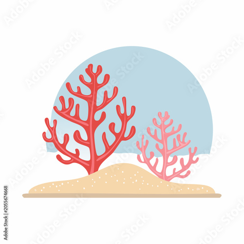 Stylized Coral Reef Illustration