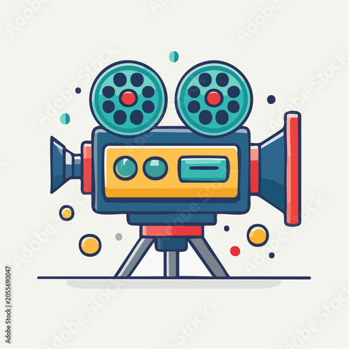 Retro Film Camera Illustration