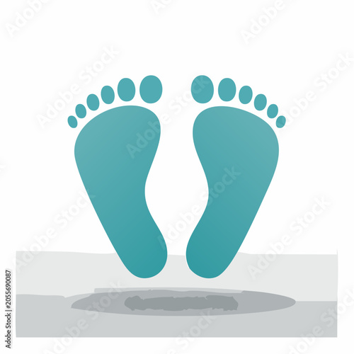 Turquoise Footprints Icon