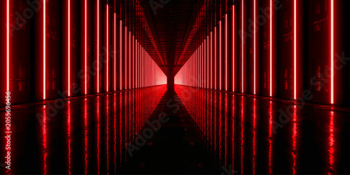 Canvas Print abstract red stage curtain background with lines and music equalizer wave design