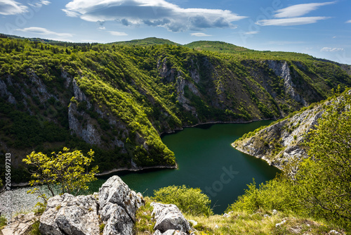 Schilderij op canvas Meanders of the Uvac River in Serbia