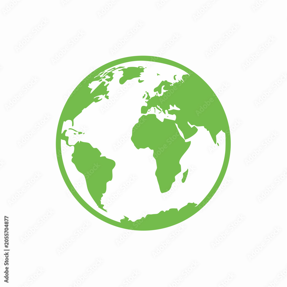 Obraz premium Green Earth Icon