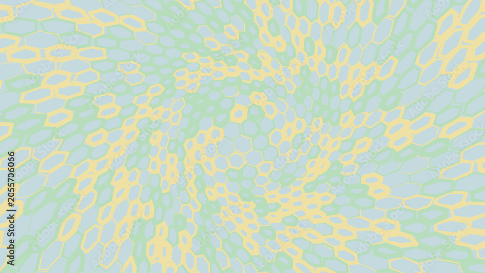 Fototapeta premium Vibrant green and yellow abstract pattern with swirling shapes and colors