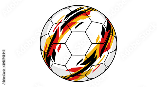 Canvas-taulu German Flag Football: A soccer ball designed with the iconic colors and patterns of the German flag, representing national pride and sporting passion