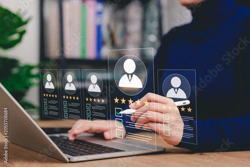 Картината върху платно Candidate Review and Talent Evaluation Concept