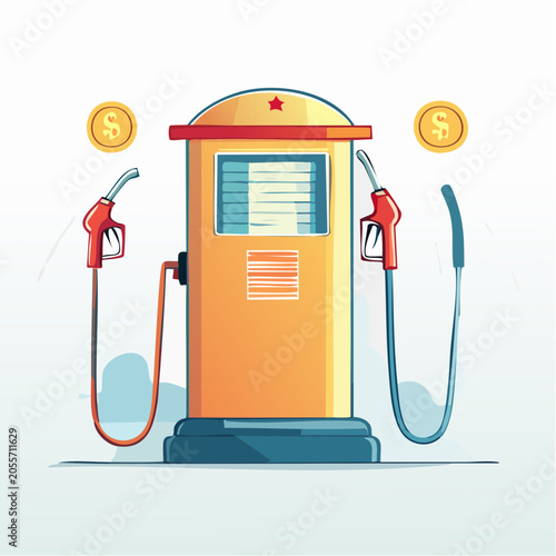 Gas Pump with Dollar Coins