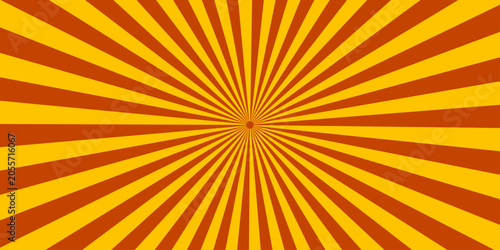 Fotografía Radiant Burst Pattern: A vibrant explosion of alternating yellow and orange rays emanates from a central point, creating a dynamic and energetic visual effect