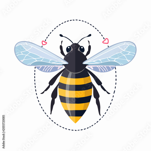 Stylized Bee Illustration